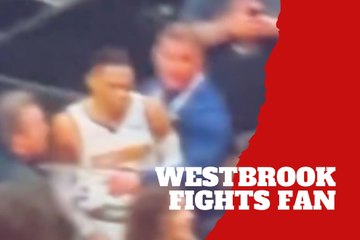 Russell Westbrook explodes in frustration at his own fan after being yelled at