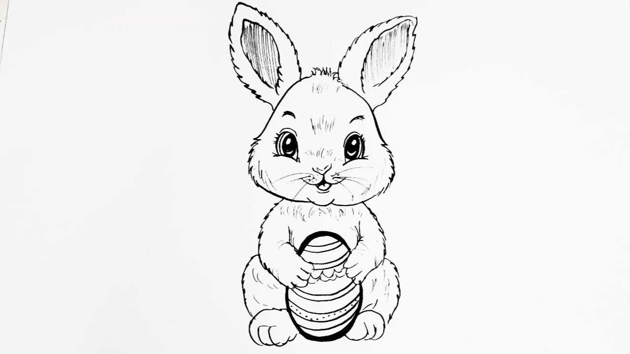 How To Draw A Bunny Easy __ Rabbit Drawing Step By Step