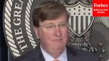 Gov. Tate Reeves Holds Updates Briefing After Severe Weather In Mississippi