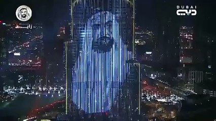 بالفيديو احتفالات بالليزر رائعة في دبي بمناسبة العام الجديد