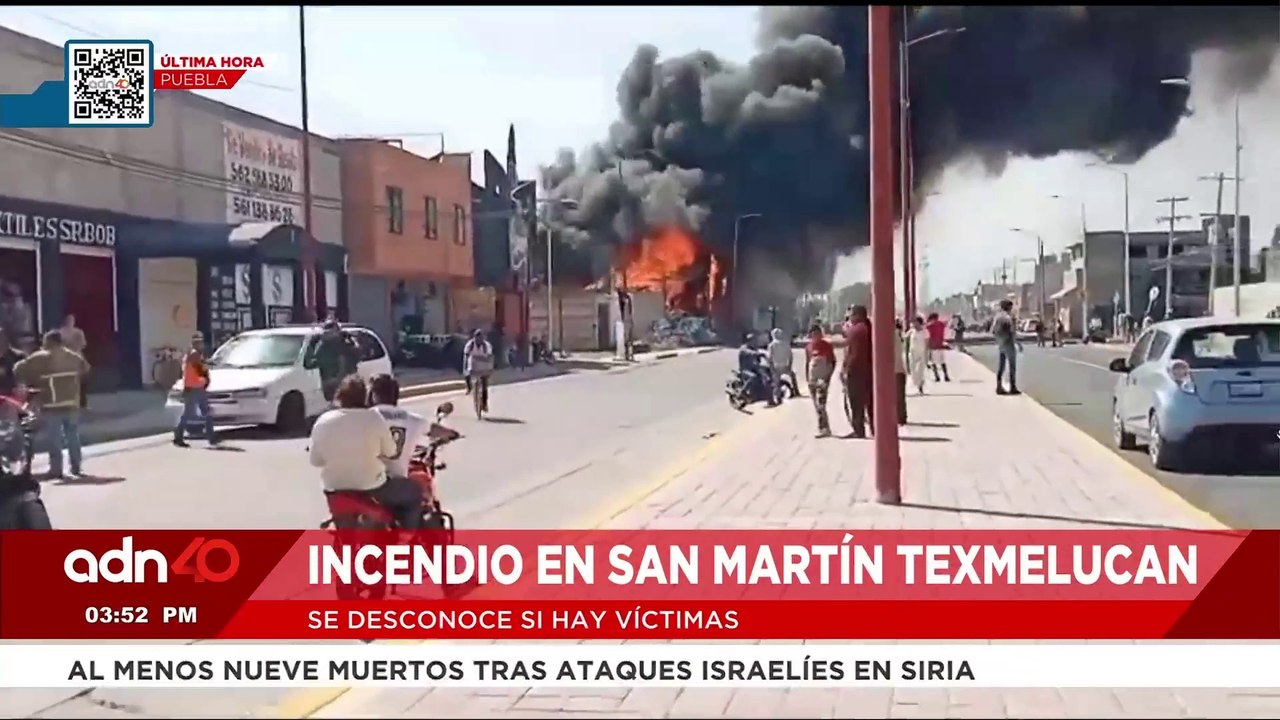 🚨¡Última Hora! Reportan fuerte incendio en San Martín Texmelucan, Puebla