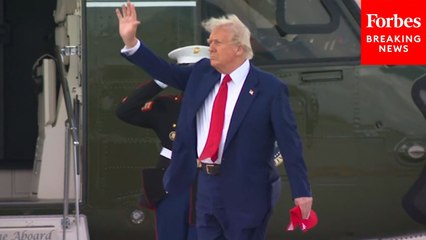 Trump Arrives In Miami, Florida, For LIV Golf Event