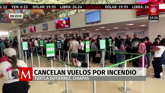 Cancelan vuelos en aeropuerto de Tuxtla Gutiérrez por incendio en pista de aterrizaje