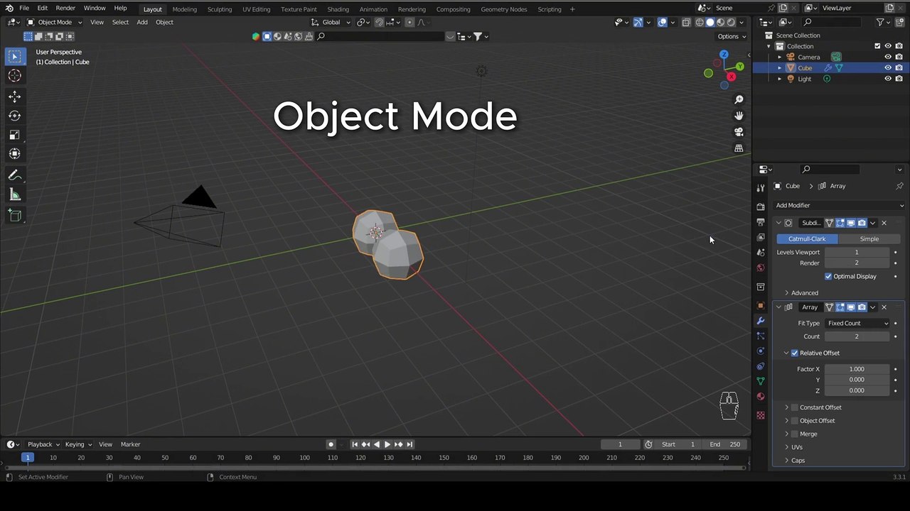 05 Object vs Edit Mode - 3D Modeling in Blender for Beginners