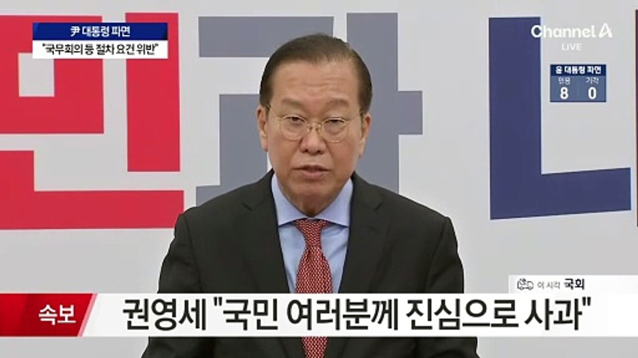 권영세 "헌재 결정은 종국적인 결정…국민 여러분께 사과"
