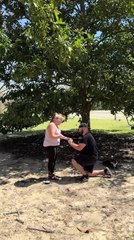 Man Proposes to Woman, and She Happily Says Yes