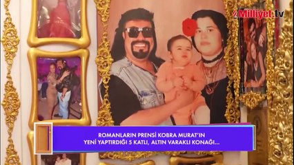 Kobra Murat'ın 4 katlı evi gündem oldu! Altın varaklı saray yavrusu görenleri şaşırttı
