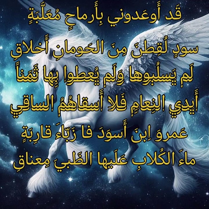 قد أوعدوني بأرماح معلبة  ،  عنترة بن شداد العبسي