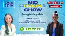 MID MORNING SHOW [ L-Zone ]  Maeva reçoit Aaisha Ally Jaun, psychologue & Behaviour Thérapiste_0