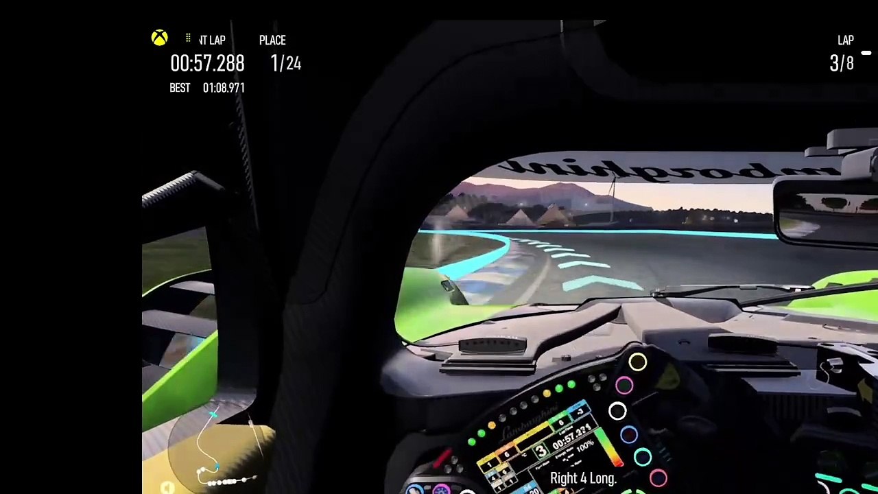 Racing in Free Play With the 2024 Lamborghini on Forza Motorsport