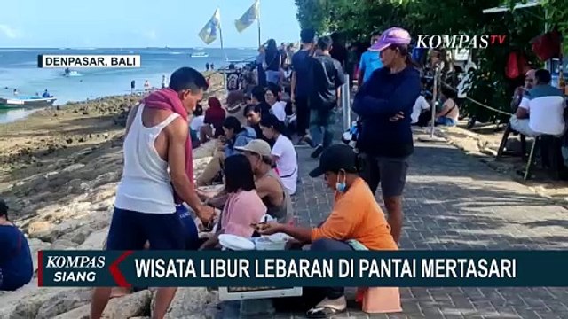 Libur Lebaran, Pantai Mertasari Jadi Destinasi Favorit Wisata di Bali