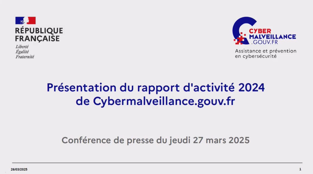 Conférence de presse Cybermalveillance.gouv.fr - Rapport d'activité et tendances de la menace 2024