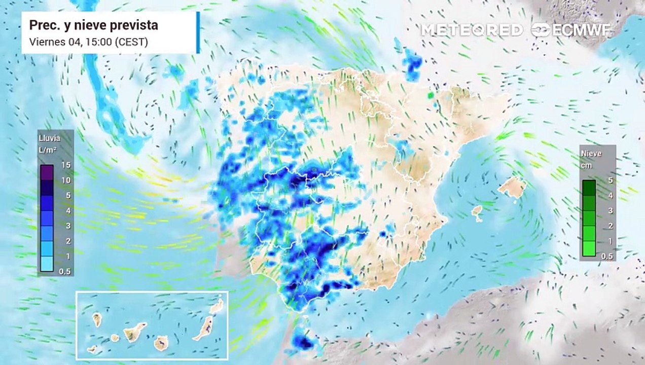 En las próximas horas se esperan chubascos y tormentas intensos