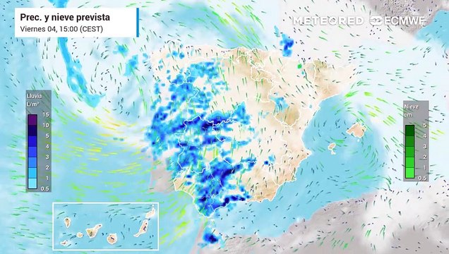 En las próximas horas se esperan chubascos y tormentas intensos