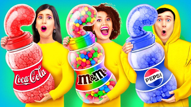 ASTUCES ET DÉFIS ALIMENTAIRES VIRAUX ! Idées Cool de Gelée de Miel Congelé par 123 GO! CHALLENGE