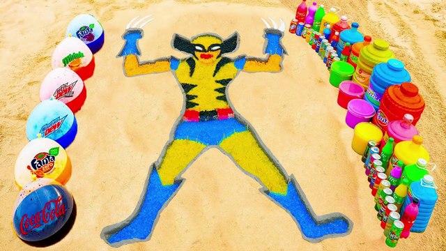 How to make Wolverine in Deadpool 3 with Orbeez, Balloons of Fanta, 7up, Coca Cola vs Mentos & Sodas