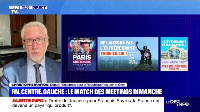 Meeting du RN: Une manifestation de soutien à des délinquants , selon Christophe Marion (Ensemble pour la République)