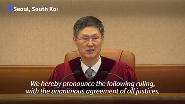 South Korean court upholds President Yoon's impeachment and strips him of office