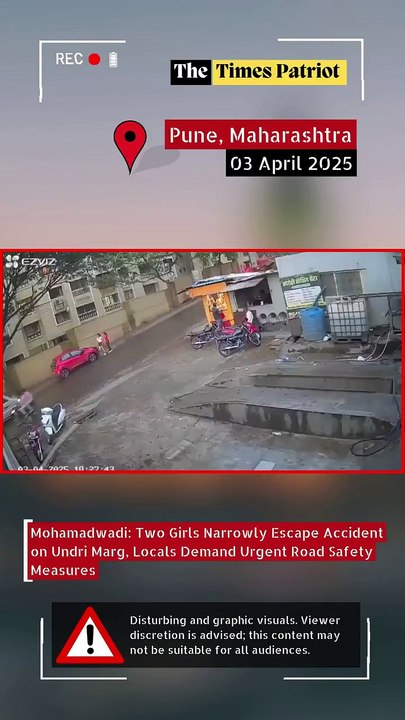Mohamadwadi: Two Girls Narrowly Escape Accident on Undri Marg, Locals Demand Urgent Road Safety Measures