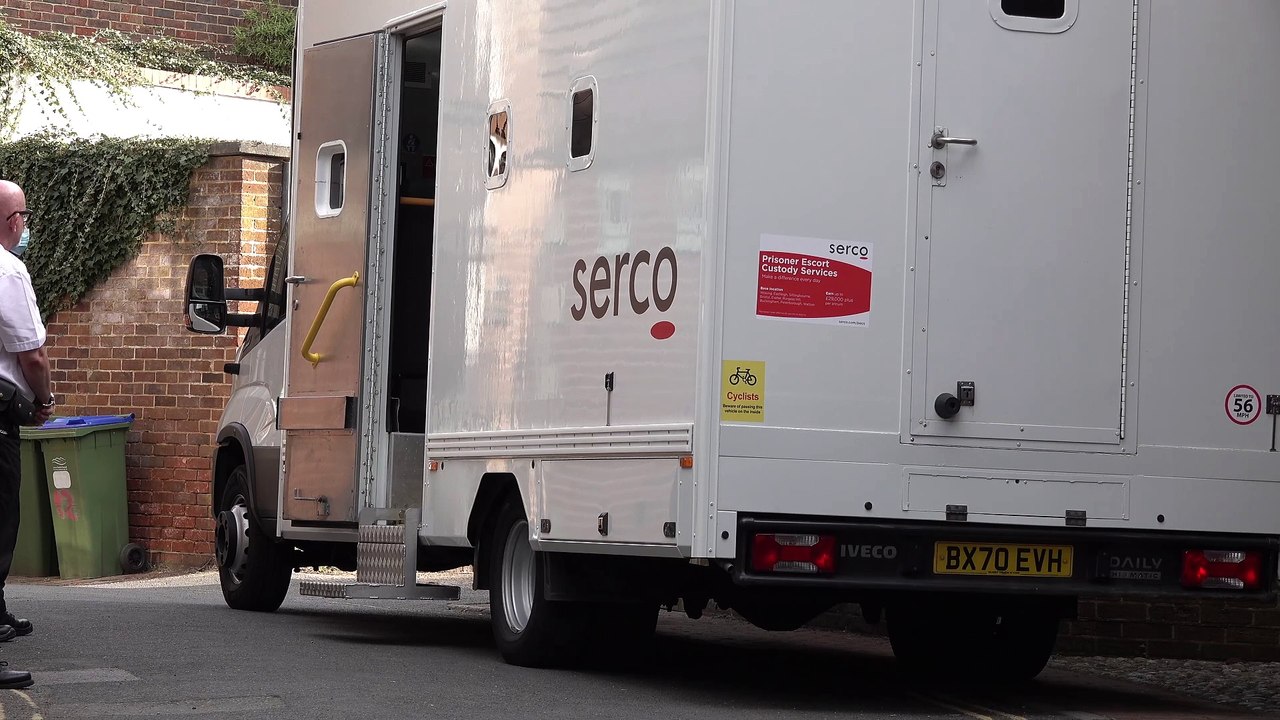 Fabio Botros, 19, charged with murdering his father, arrives at Lewes Crown Court
