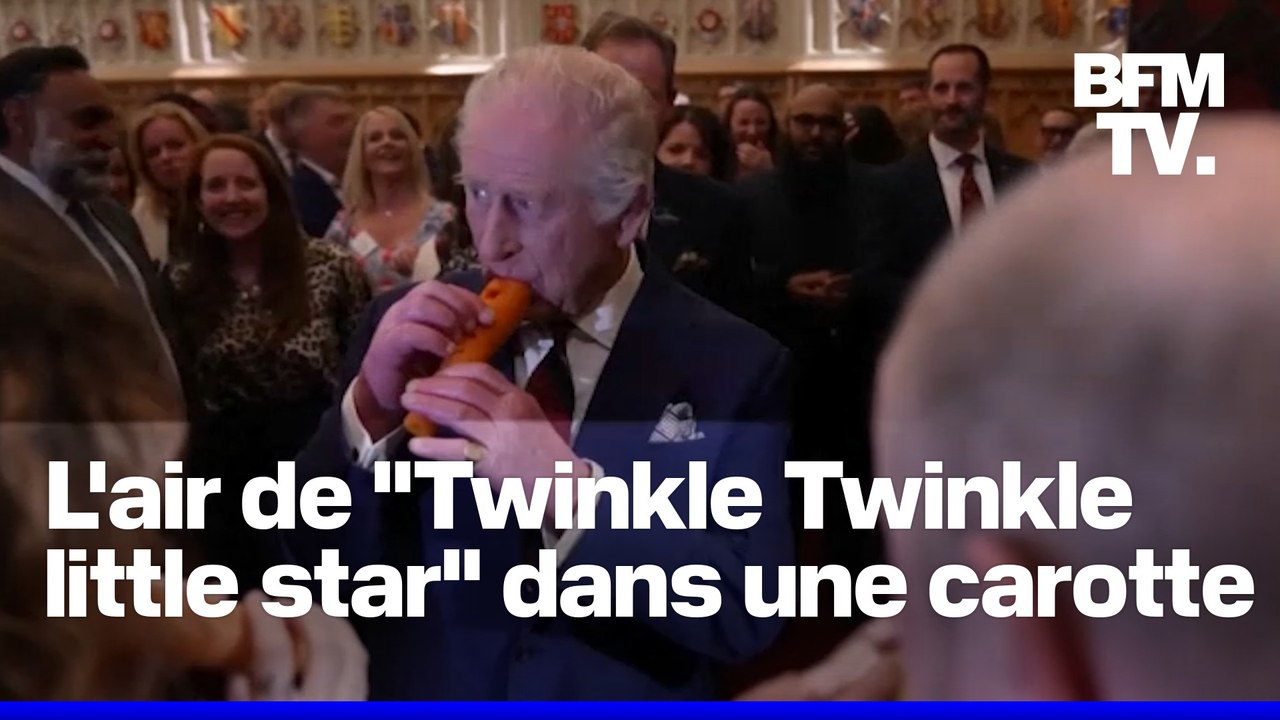 Le roi Charles participe à un concert de carottes avec l'orchestre des légumes de Londres