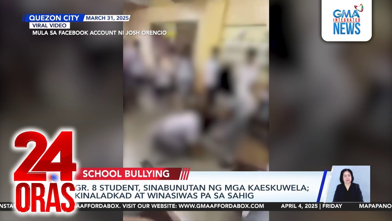 Gr. 8 student, sinabunutan ng mga kaeskuwela; kinaladkad at winasiwas pa sa sahig | 24 Oras