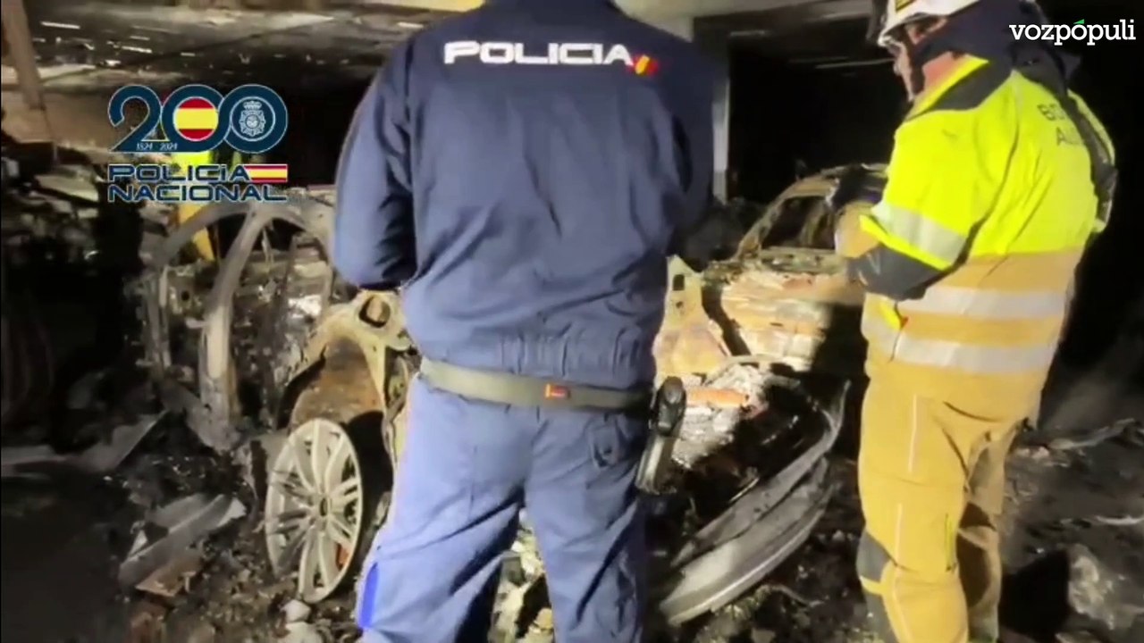 Un robot de la Policía accede al parking de Alcorcón donde fallecieron dos bomberos