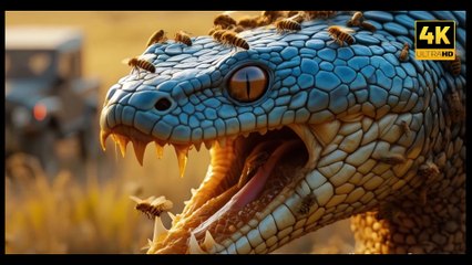 Heroic Rescue: Giant Cobra Encased in Golden Bees Saved in African Savannah! (Emotional Footage)
