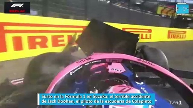 Susto en la Fórmula 1 en Suzuka: el terrible accidente de Jack Doohan, el piloto de la escudería de Colapinto
