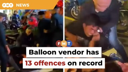 Balloon vendor has 13 offences on record, says police source
