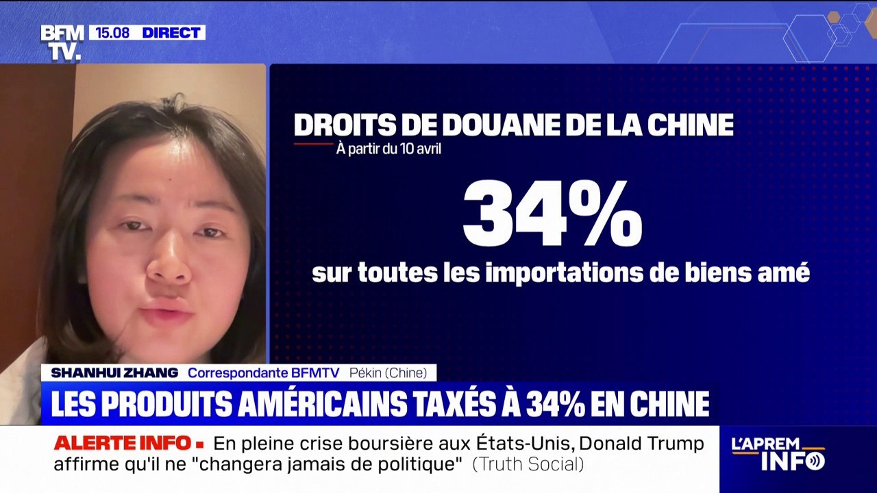 Droits de douane: la Chine riposte en annonçant des droits de douane de 34% sur les biens importés des Etats-Unis
