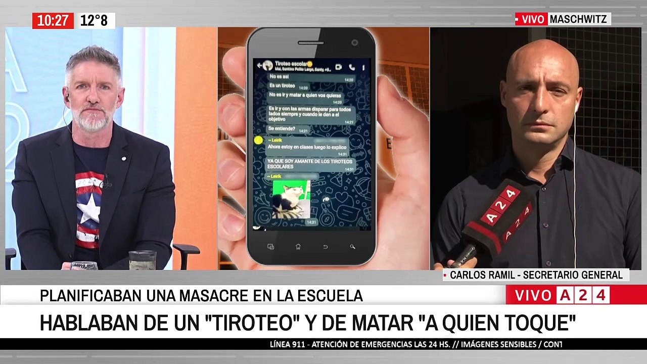 Se conocieron los audios de los alumnos que planificaban una masacre escolar