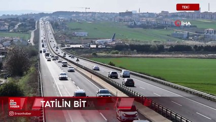Tekirdağ-İstanbul yolunda tatil dönüşü akıcı yoğunluk yaşanıyor
