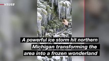 Ice Storm Transforms Northern Michigan Into Winter Wonderland Causing Massive Power Outages