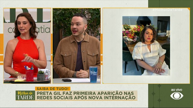 Com CÂNCER, PRETA GIL reaparece nas redes sociais após internação | Melhor da Tarde