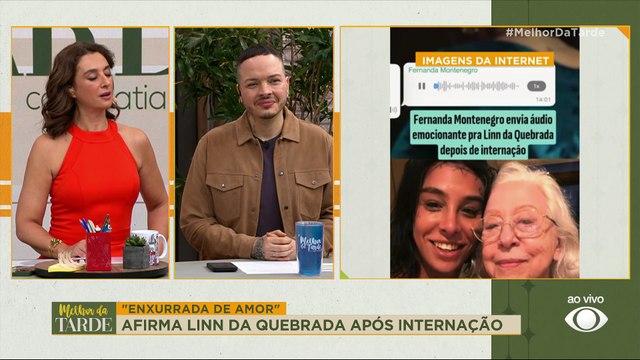 FERNANDA MONTENEGRO manda mensagem EMOCIONANTE para LINN DA QUEBRADA | Melhor da Tarde