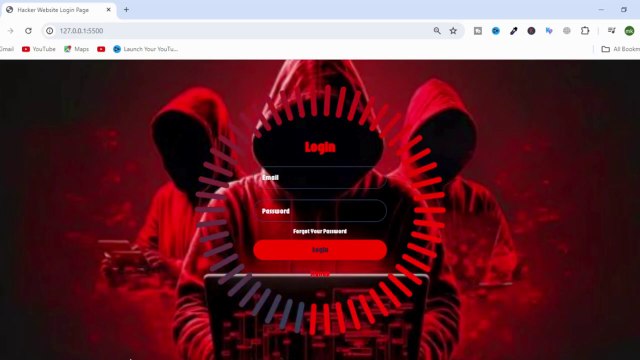 Login Form in HTML & CSS __ Animated Login Page in HTML CSS __ Hackers Login Form