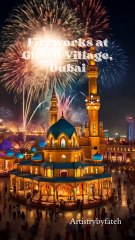 Fireworks at Global Village,  Dubai AI generated