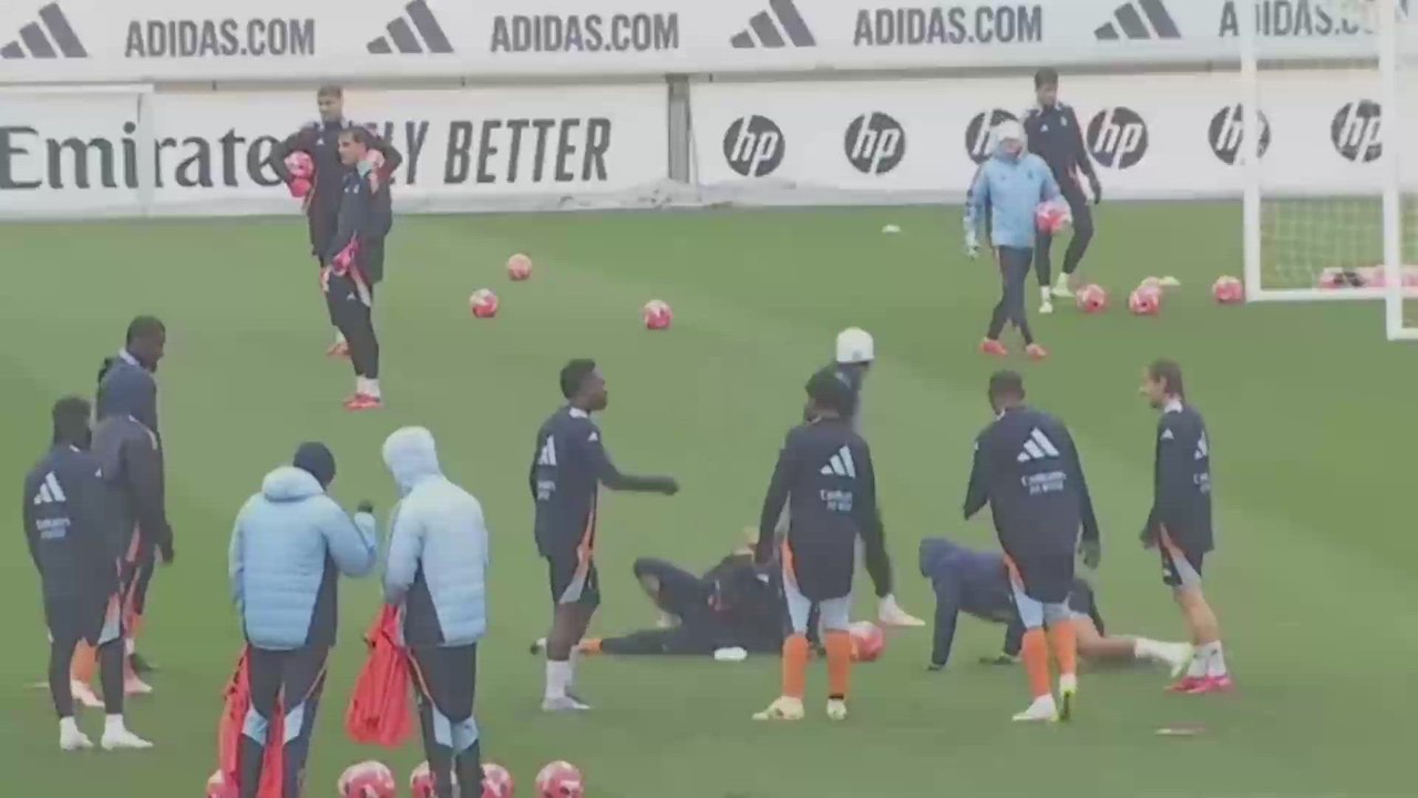 Mbappé and Bellingham mock Vinicius and Endrick in Real Madrid training