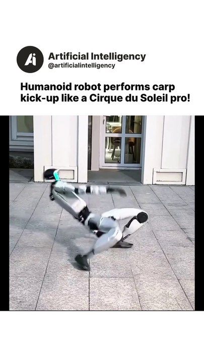Humanoid robot performs carp kick-up like a Cirque du Soleil pro!
