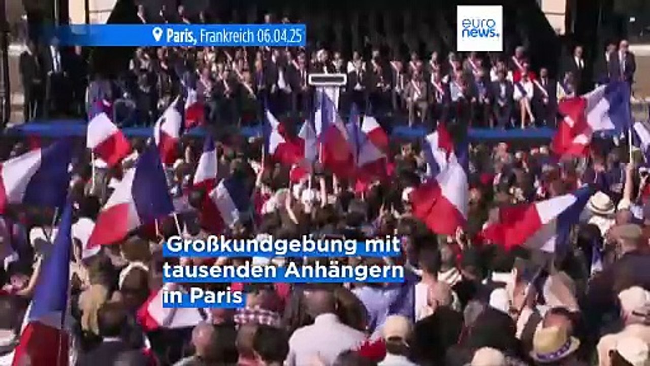 Le Pen bei Kundgebung über Unwählbarkeits-Urteil: 'Ich werde nichts aufgeben'