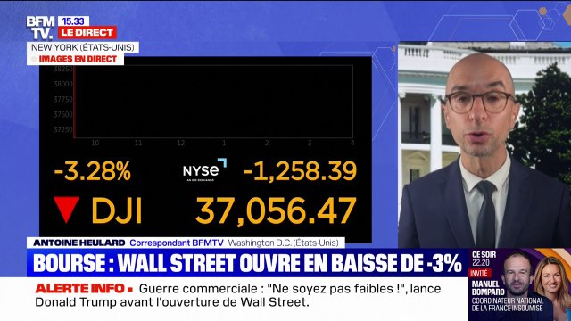 Chute des bourses: Ne soyez pas faibles , tance Donald Trump à l'égard des Américains juste avant l'ouverture de Wall Street