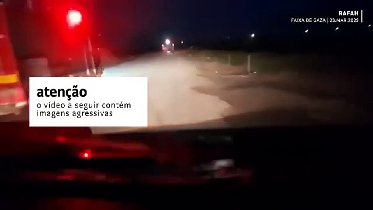 Paramédico palestino diz ter visto tropas israelenses disparando contra veículos de emergência