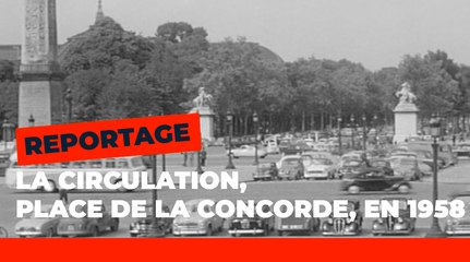 La circulation sur la place de la Concorde, en 1958 | Histoire de Paris | Ville de Paris