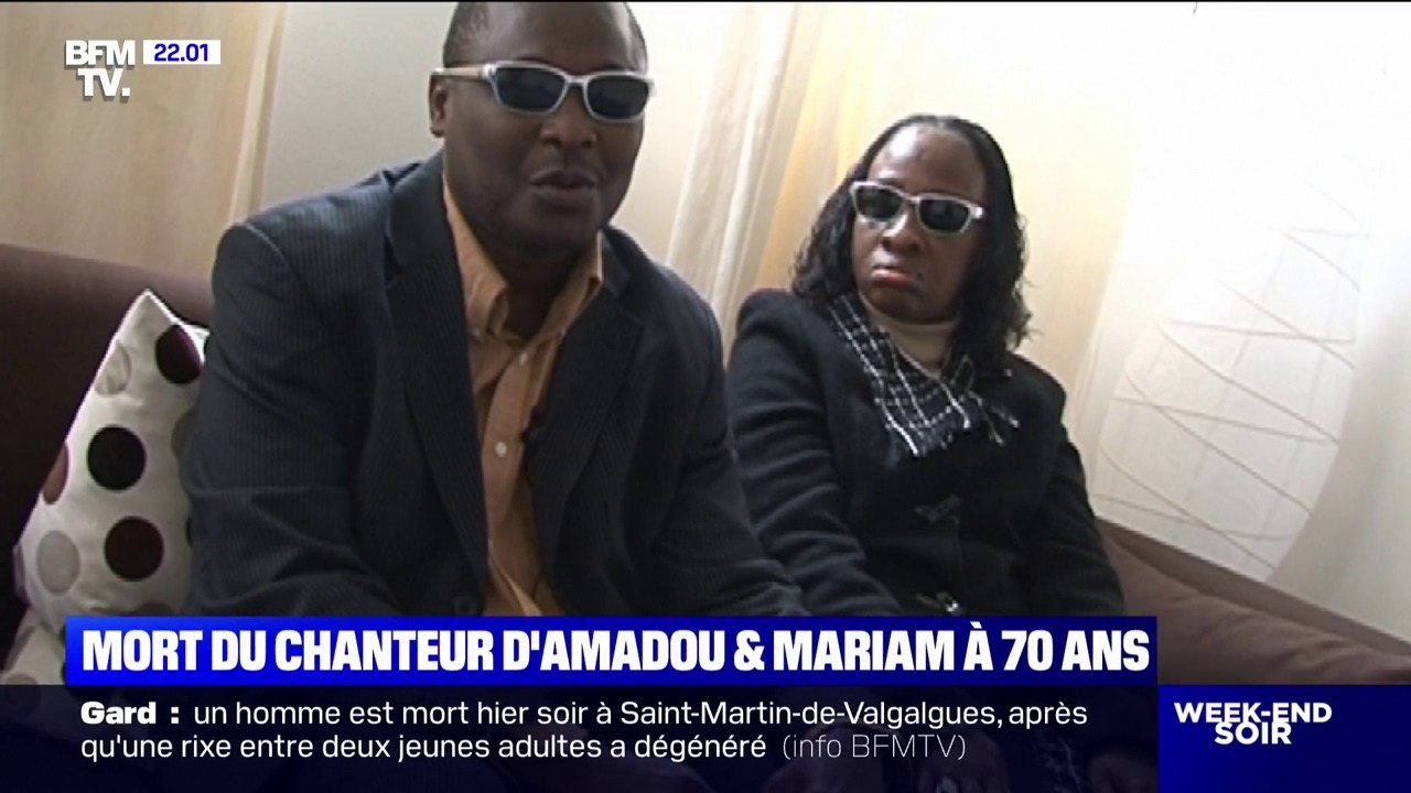 Le chanteur Amadou Bagayoko, membre du duo de musiciens Amadou & Mariam est mort à l'âge de 70 ans