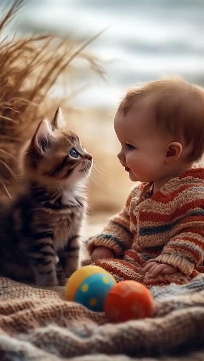 Cat & Kid Having Fun | Heartwarming Bond!"