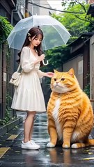 Cat😺 and Girl👧 Story... By AI CATS STORY.