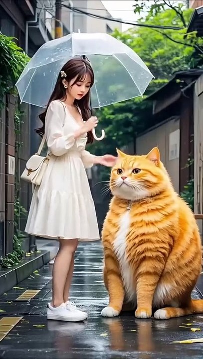 Cat😺 and Girl👧 Story... By AI CATS STORY.