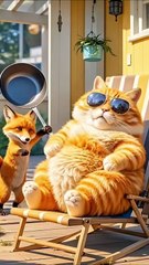 Cat😺 and Fox🦊 Story... By AI CATS STORY.