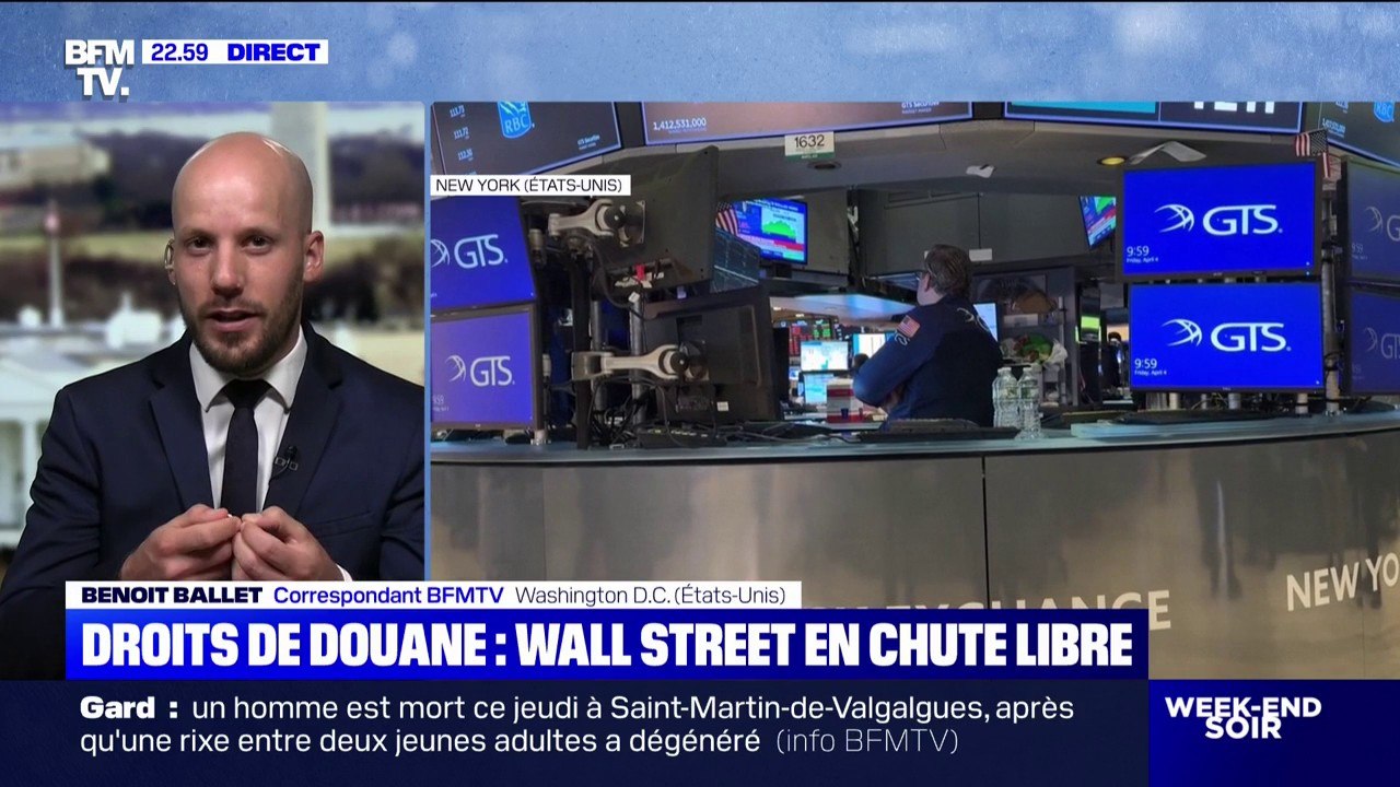 Droits de douane: Wall Street dégringole de près de 6% à la clôture